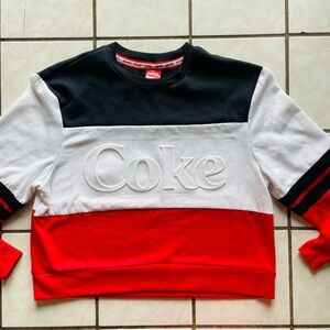 Official Coca-Cola cropped crewneck Sweatshirt, like new! Women’s size small!